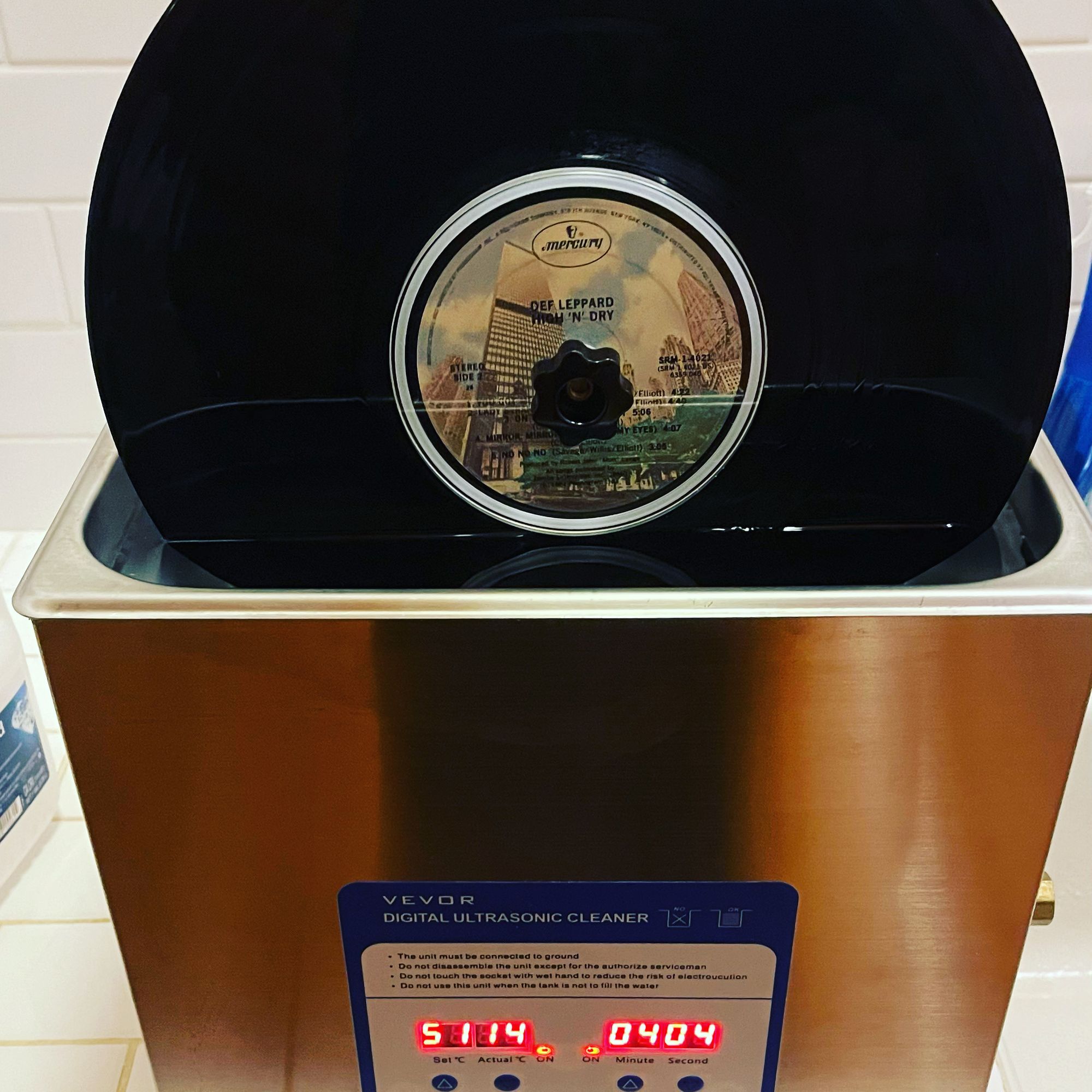 Ultrasonic record cleaning